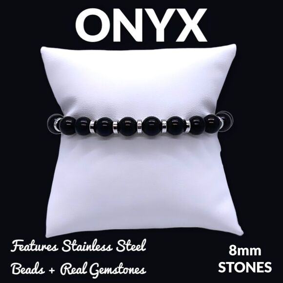 NWT Wool + Pepper Co. ONYX Bracelet - Picture 4 of 14